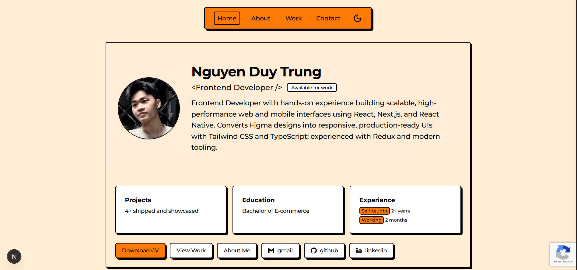 Personal Portfolio Website
